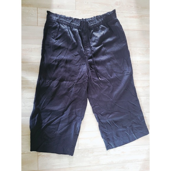 LOFT Pants - Loft By Ann Taylor 2X Womens Pull on‎ Pants Black Pockets Drawstring Wide LegNWT
